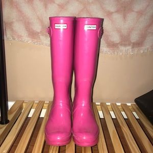 PINK HUNTER RAINBOOTS